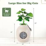 Hidden Litter Box Planter with Ion Deodorization and Ambient Lighting