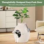 Hidden Litter Box Planter with Ion Deodorization and Ambient Lighting