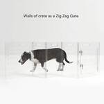 HIDDIN Clear View Acrylic Pet Crate / Zig-Zag Pet Gate / Side Table