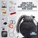 Holtzman's Paracord Grenade Outdoor Survival Kit - 48 Emergency Tools!