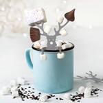 Hot Cocoa Reindeer Garnish Trees - Marshmallows, Chocolates, and More