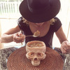 Human Skull Bowl