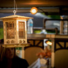 Illuminated Craftsman Style Wooden Bird Feeder