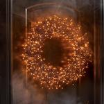 Illuminated Halloween Wreath - 600 Orange LEDs!