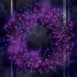 Illuminated Halloween Wreath - 600 Purple LEDs!