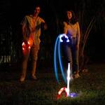 LED-Illuminated Horseshoes Game