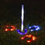 LED-Illuminated Horseshoes Game
