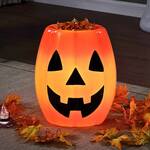 Illuminated Jack-O'-Lantern Blow Mold Halloween Candy Serving Bowl