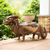 Illuminated Metal Dragon Side Table