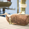 Illuminated Metal Whale Side Table