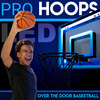 Illuminated Over-the-Door Indoor Basketball Hoop with LED Scoring