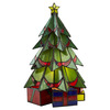 Illuminated Stained Glass Christmas Tree Sculpture