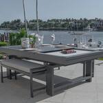 Indio Metal Convertible Outdoor Pool Table / Dining Table Set