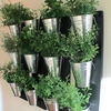 Vertical Indoor Wall Planter With Galvanized Steel Pots
