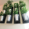 Vertical Indoor Wall Planter With Galvanized Steel Pots