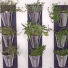 Vertical Indoor Wall Planter With Galvanized Steel Pots