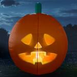 Inflatable Animated Face Jack-O'-Lantern With Built-In Projector