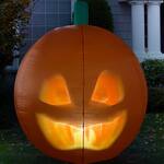 Inflatable Animated Face Jack-O'-Lantern With Built-In Projector