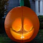 Inflatable Animated Face Jack-O'-Lantern With Built-In Projector