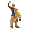 Inflatable Cowboy Riding on Horse Illusion Costume