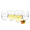 Jack O' Lantern Stemless Wine Glasses
