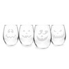 Jack O' Lantern Stemless Wine Glasses