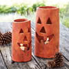 Jack O' Lantern Terra Cotta Hurricanes