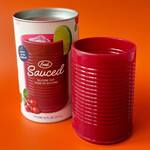 Jellied Cranberry Sauce from a Can-Shaped Silicone Cup