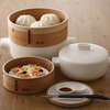 JIA Ceramic Steamer Pot / Lid With Cedar Wood and Terra Cotta Basket