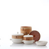 JIA Ceramic Steamer Pot / Lid With Cedar Wood and Terra Cotta Basket