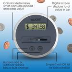 Jumbo Digital Coin Counter Bank - Counts and Stores up to 5,000 Coins