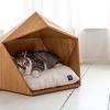 Kamakura Geometric Wooden Cat Cave