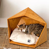 Kamakura Geometric Wooden Cat Cave