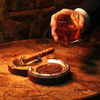 Kentucky Double Cigar Ashtray and Whiskey Coaster