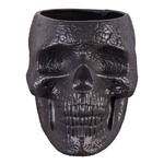 Large Black Skull Planter Pot / Halloween Candy Holder