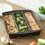 Lasagna Trio Pan -  Bakes 3 Different Recipes in the Same Pan