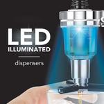 LED Illuminated 4 Bottle Rotating Liquor Dispenser