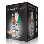 LED Illuminated 4 Bottle Rotating Liquor Dispenser