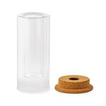 LED-Illuminated Glass Flower Vase