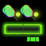 LED Light-Up Driveway Pickleball Net Set