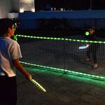 LED Light-Up Driveway Pickleball Net Set