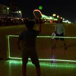 LED Light-Up Driveway Pickleball Net Set