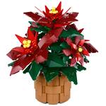 LEGO Christmas Tree, Wreath, Poinsettia, and Candle Centerpiece