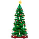 LEGO Christmas Tree, Wreath, Poinsettia, and Candle Centerpiece