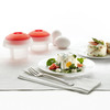 Lekue Ovo Egg Molds - Cook Eggs in Cube, Heart, and Cylinder Shapes