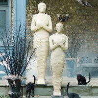 Life-Size Wrapped Mummy Statues