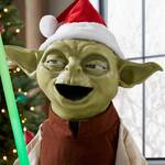 Life-Sized Star Wars Animated Seasonal Yoda Statue