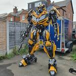 Life-Sized Transformers Bumblebee Metal Sculpture