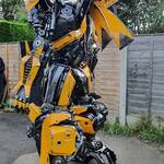 Life-Sized Transformers Bumblebee Metal Sculpture
