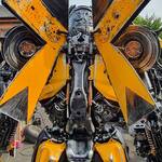 Life-Sized Transformers Bumblebee Metal Sculpture